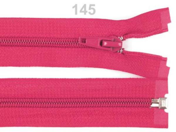 Reißverschluss spiralförmig 5 mm, 30 cm für Jacken, teilbar, Pink